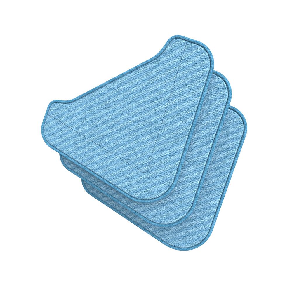 PureClean™ XL Microfiber Triangle Replacement Mop Pads (3 Pack) - Super Absorbent & Reusable Cleaning Cloths for Floors, Tiles & Hardwood - Perfect for Swiffer WetJet, Bona & Spray Mops