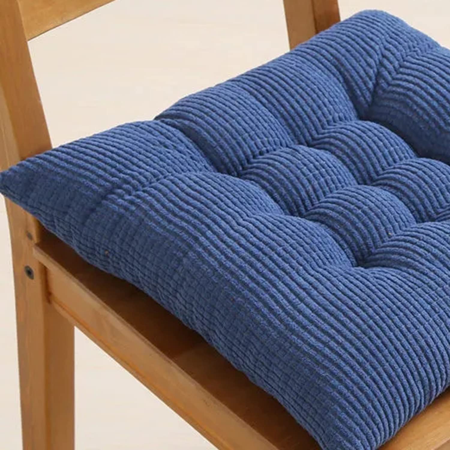 Premium Non-Slip Thickened Seat Cushions (40/45/50cm) - Green, Yellow & Blue Kitchen Chair Pads for Dining, Office & Patio Chairs - Comfortable Support for Home, Restaurant & Outdoor Use