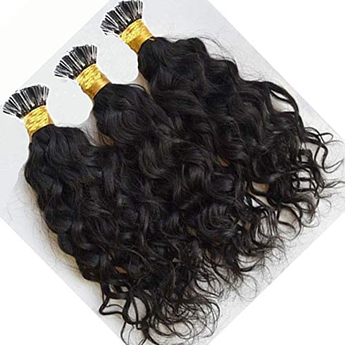 Brazilian Pre-Bonded I-Tip Human Hair Extensions - 100g/100 Strands Loose Wavy Keratin Fusion Hair (22 Inch, #4 Dark Brown) for Natural Volume & Styling | Perfect for Weddings, Parties & Everyday Wear