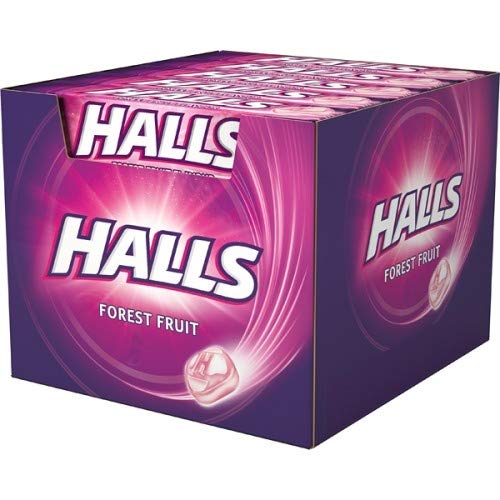 Halls Forest Fruit Flavor Cough Drops with Menthol - 180 Count (20 Packs of 9) - Soothe Sore Throat & Relieve Cough for Work, Travel & Outdoor Activities