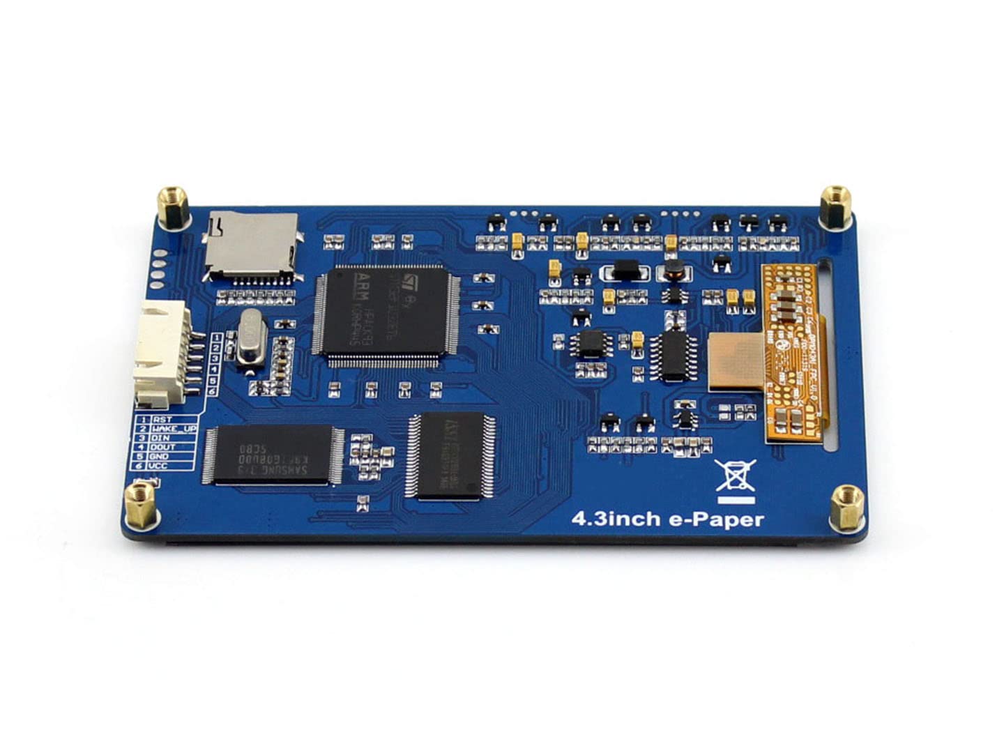 4.3inch Waveshare E-Paper Display with Serial Interface - 800x600 Resolution, Embedded Fonts, Compatible with Raspberry Pi 4B/3B+/3B/2B/A+/Zero/Zero W/WH/Zero 2W - Perfect for DIY Projects, Digital Signage & E-Reader Applications