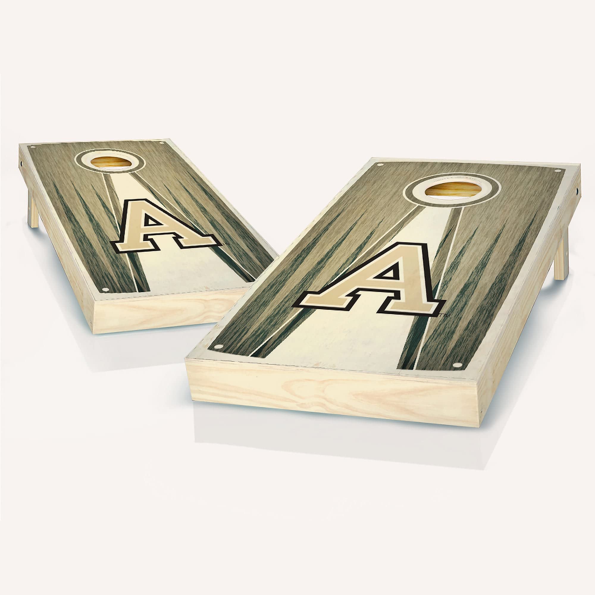 Army Pyramid Cornhole Game Set - 2 Wooden Cornhole Boards & 8 Bean Bags for Outdoor Tailgating, Backyard Parties, and Camping Fun