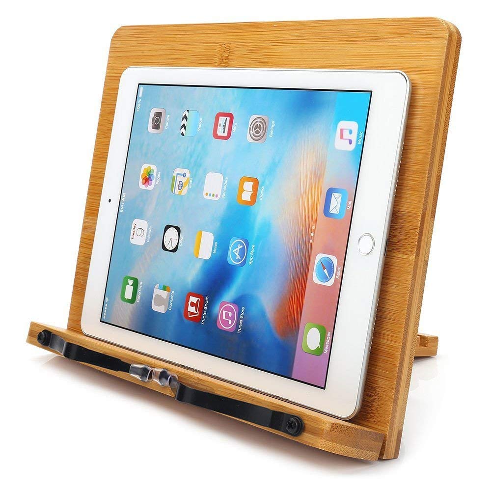 Adjustable Book Stand Holder - Ergonomic Reading & Studying Desk Organizer for Books, Tablets, and Laptops - Perfect for Home Office, Library, and Classroom Use