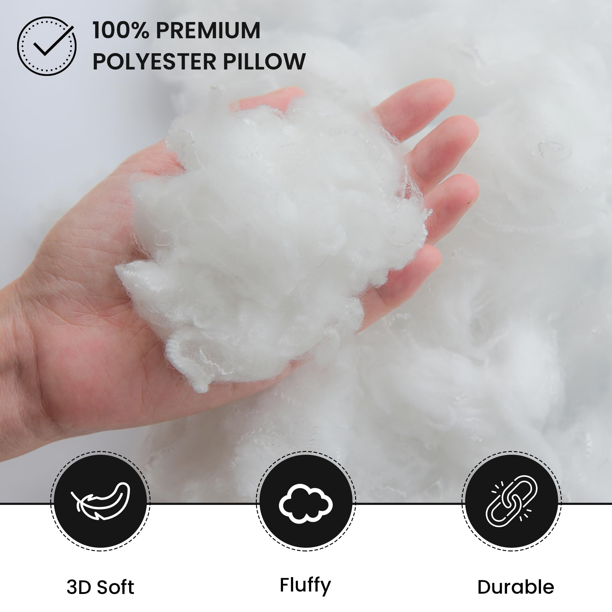 Foamily 18x18 Inch Hypoallergenic Throw Pillow Inserts (Set of 4) - 100% Virgin Fiber Made in USA for Sofa, Bed & Couch - Soft Decorative Indoor Pillows for Living Room, Bedroom & Home Decor