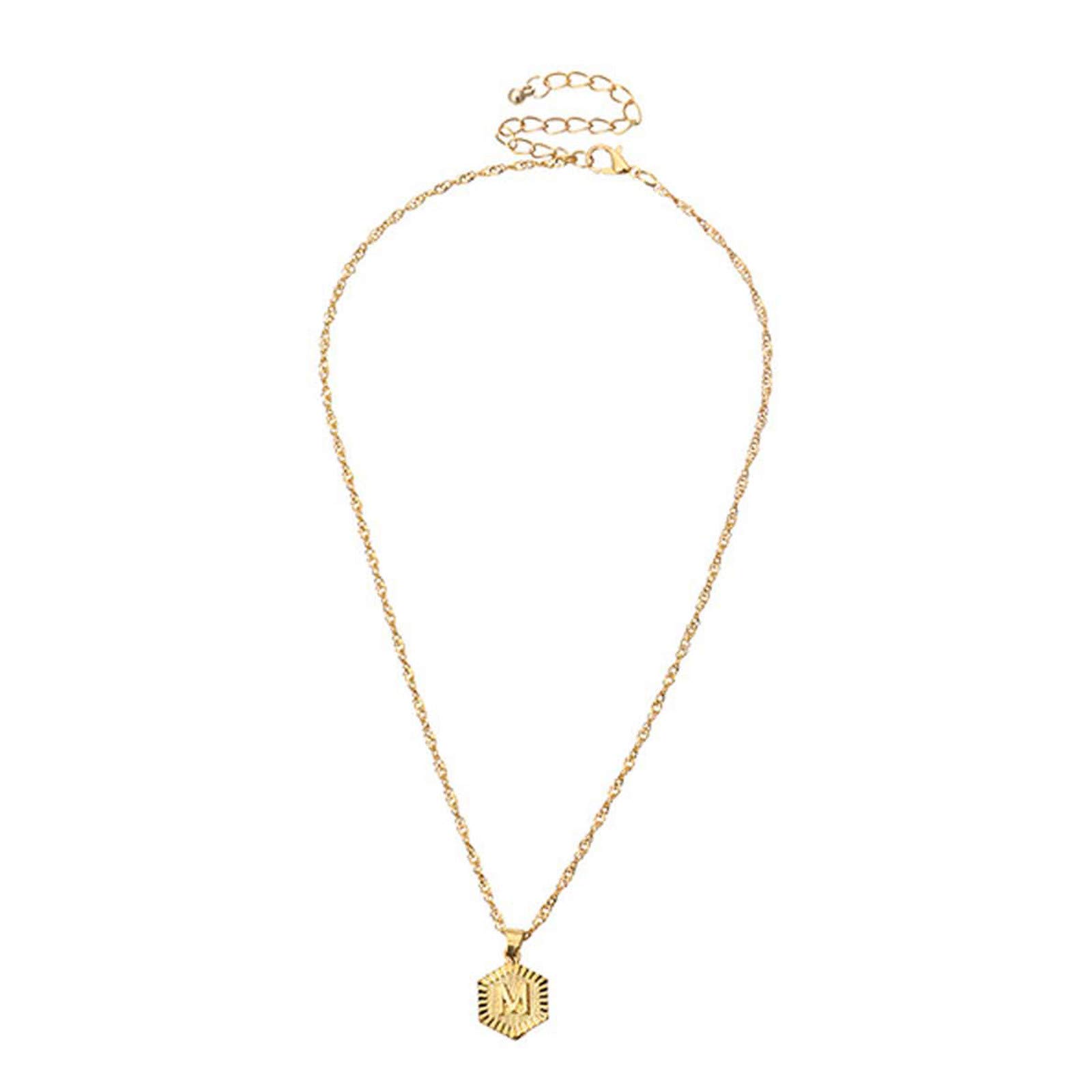Personalized 26 English Letter Name Necklace for Women - Fashion Pendant Chain Jewelry Gift for Her, Girls, Teens - Perfect for Birthdays, Anniversaries, Valentine's Day & Everyday Wear