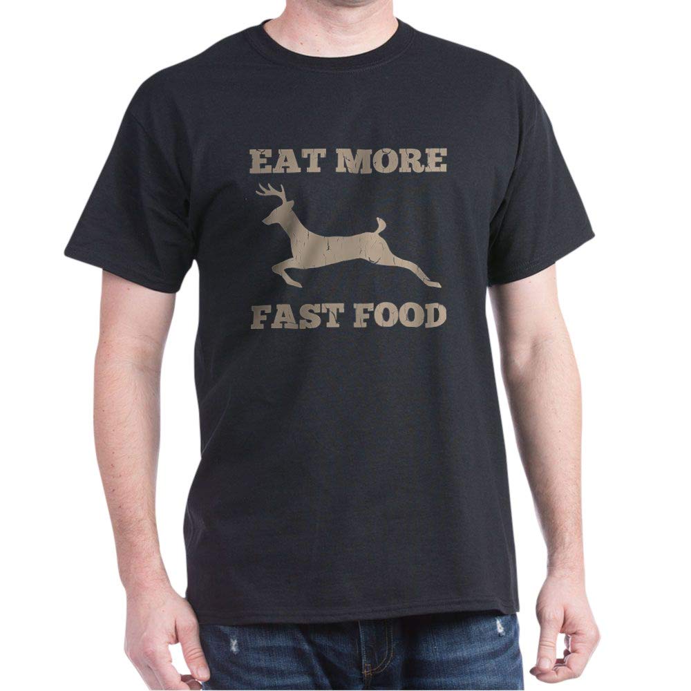 Eat More Fast Food Hunting Humor Graphic T-Shirt | Funny Hunting Gift for Men & Women | Perfect for Hunting Trips & Outdoor Adventures