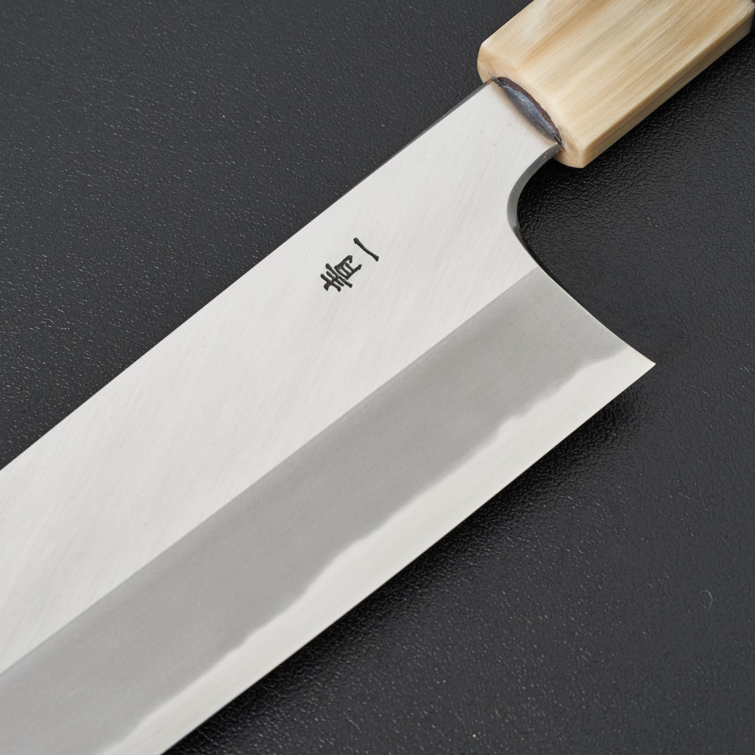Hitohira Tanaka Kyuzo Blue #1 Migaki Kiritsuke Gyuto 240mm Japanese Chef Knife - Extra Height with Taihei Rosewood Handle & Saya - Perfect for Sushi, Sashimi, and Precision Cutting