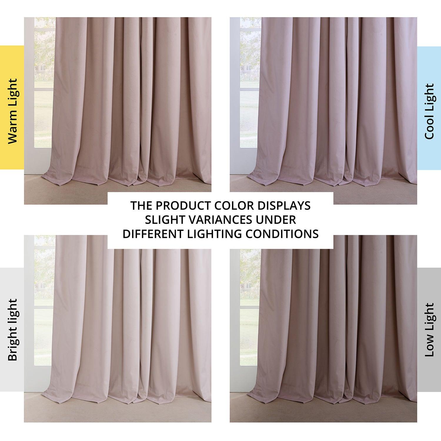 Ballet Pink French Pleat Heritage Plush Velvet Blackout Curtains - Elegant Window Treatment for Bedroom & Living Room
