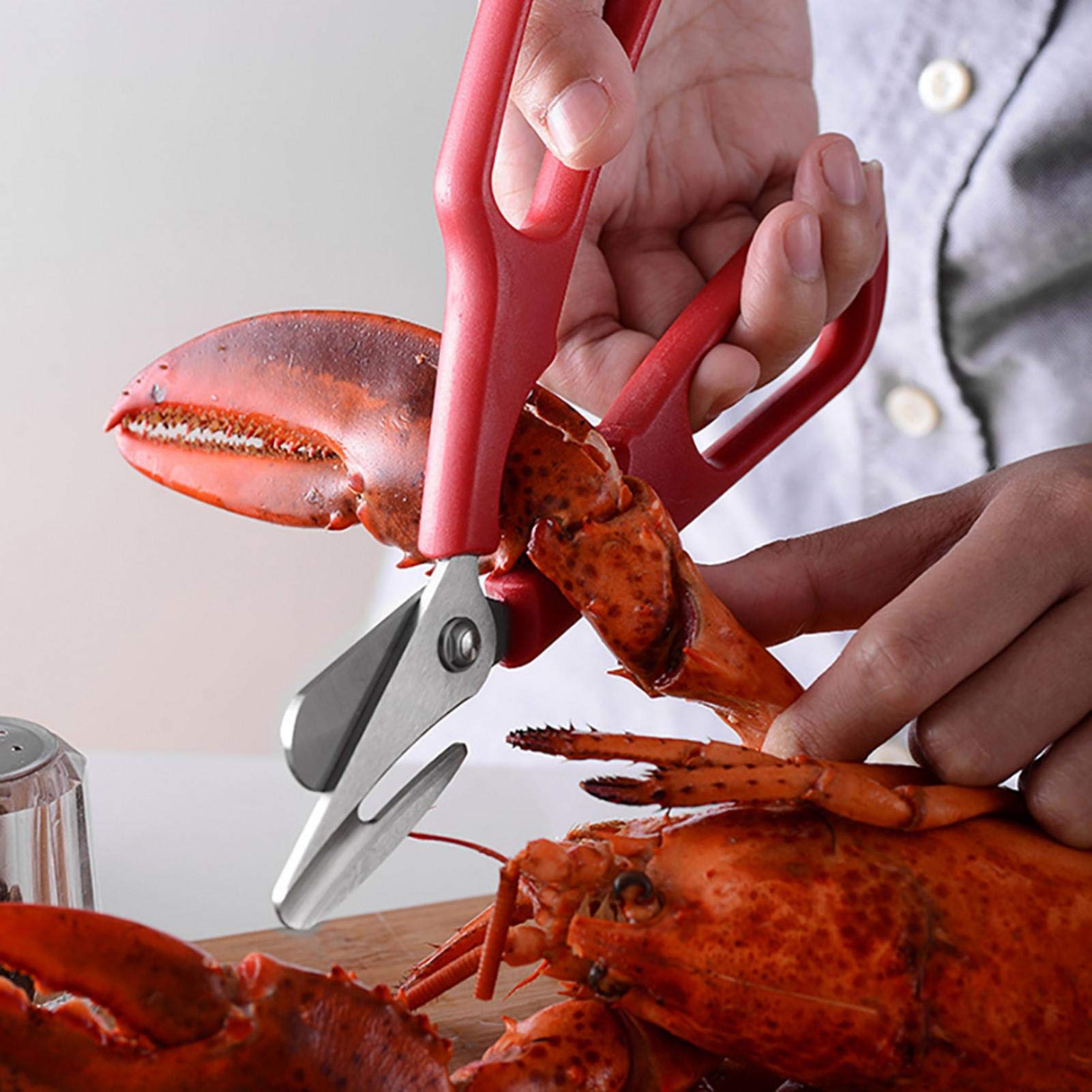 Premium Stainless Steel Seafood Scissors Set - Detachable Kitchen Shears for Lobster, Crab, Fish & Shrimp | Heavy Duty Seafood Tools for Shell Cracking & Food Prep | Perfect for Home Cooking & Restaurant Use