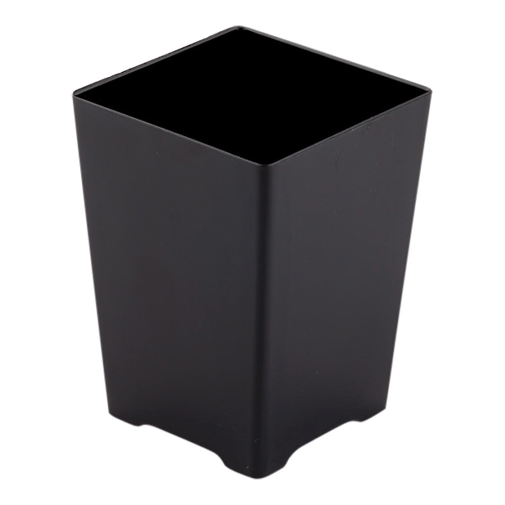4 oz Square Black Plastic Tall Quadrato Cups - 2 x 2 3/4 x 2 Inches - Pack of 100 - Perfect for Coffee, Tea, and Dessert Serving at Cafes, Parties, and Events