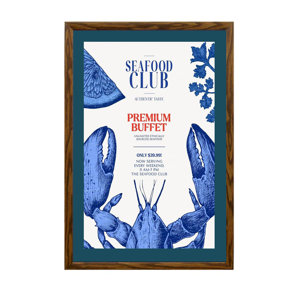 11x14 Designer Wood Snap Frames for Posters with 4