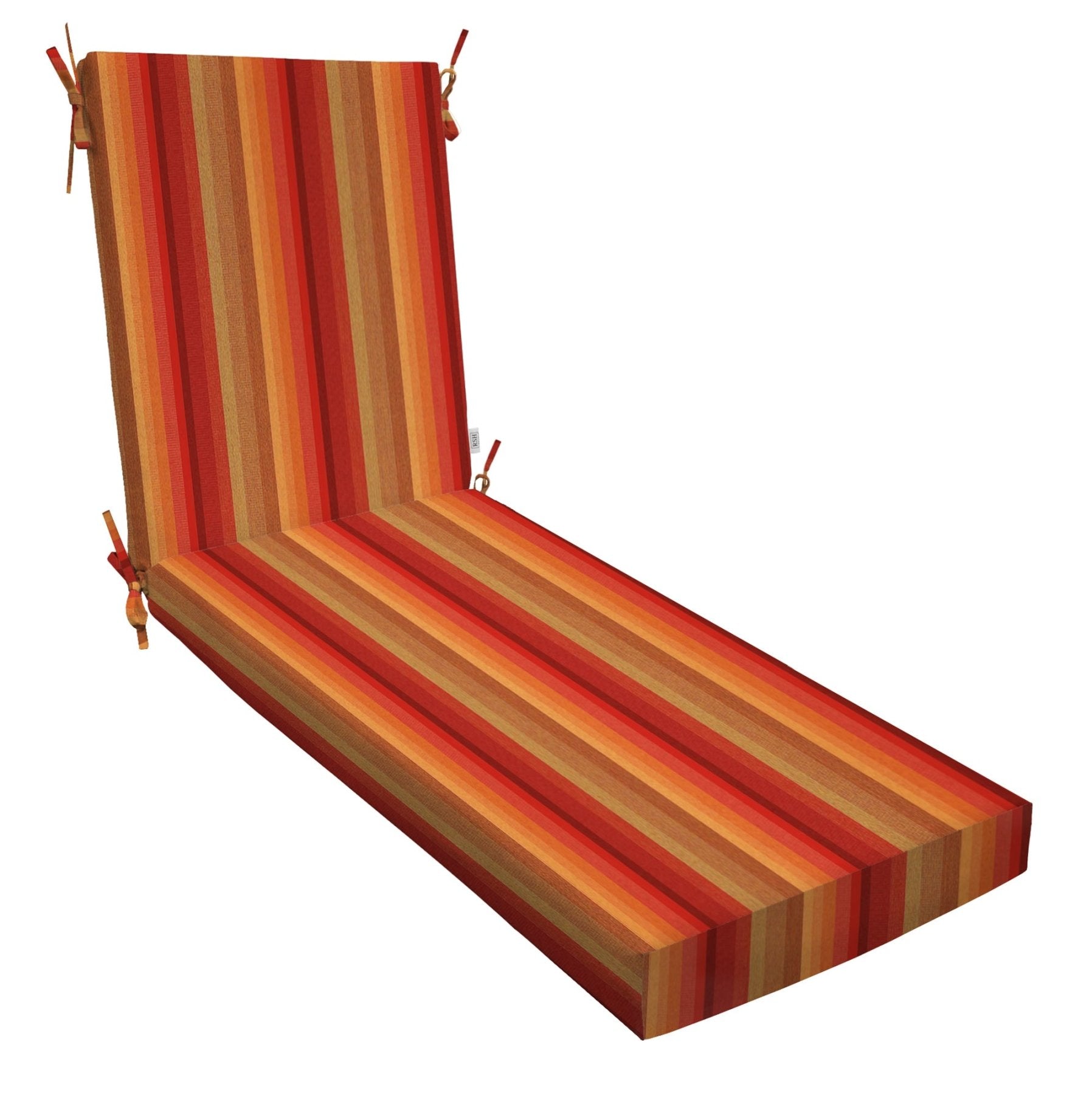 Sunbrella Astoria Stripes 2 Foam Chaise Lounge Chair Cushion - Waterproof Outdoor Patio Furniture Cushion for Poolside, Deck, and Garden Relaxation
