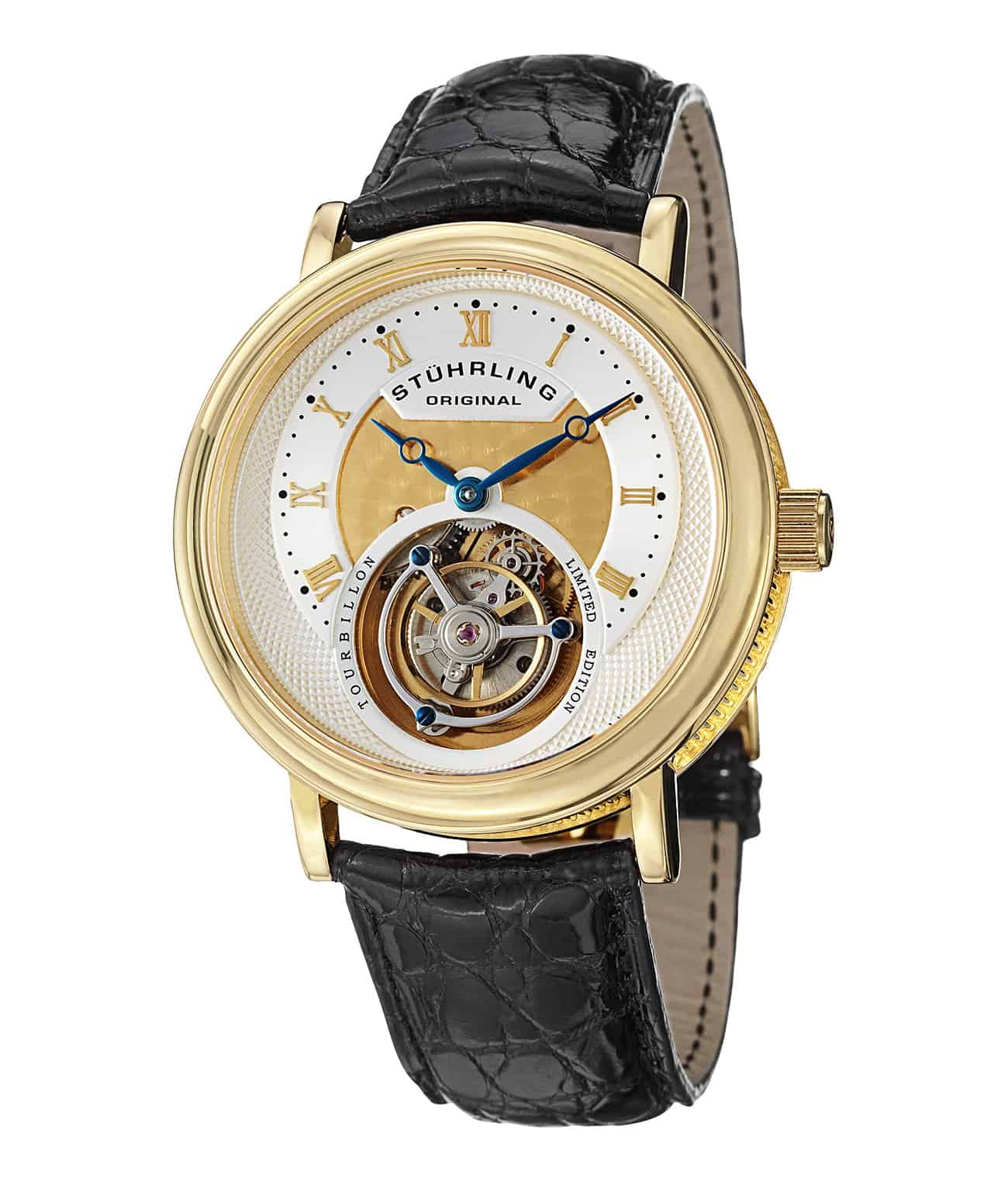 Circulaire Tourbillon 502 Hand-Winding Mechanical Watch 43mm - Luxury Dress Watch for Men, Perfect for Formal Events & Business Occasions