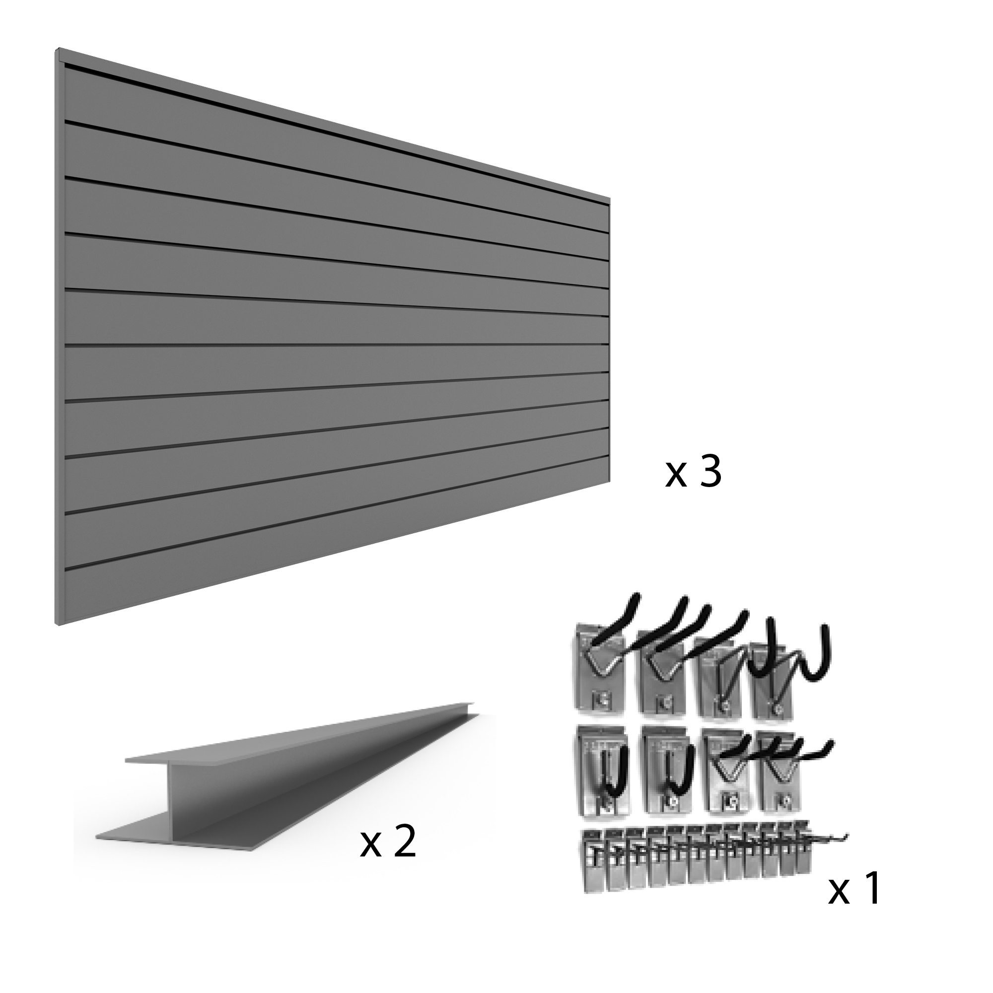 PVC Slatwall Standard Bundle - Retail Display Shelving System for Stores & Garages - Perfect for Organizing & Showcasing Products
