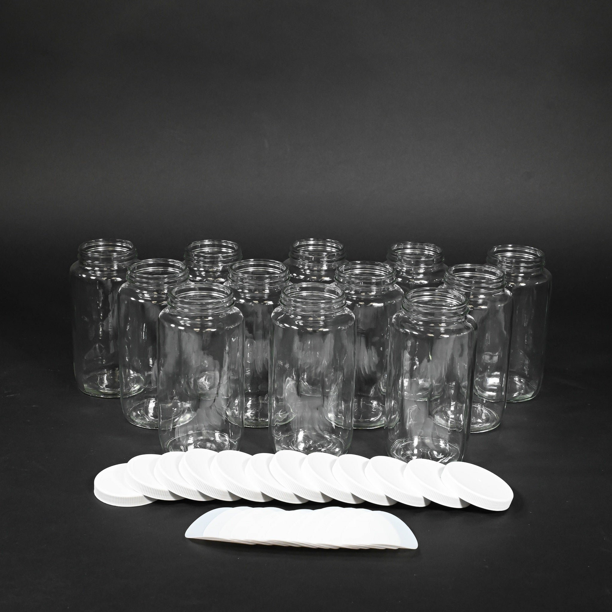 12 Pack 950ml Glass Bottles with Airtight Lids - Perfect for Homemade Juice, Kombucha, Cold Brew & Meal Prep Storage