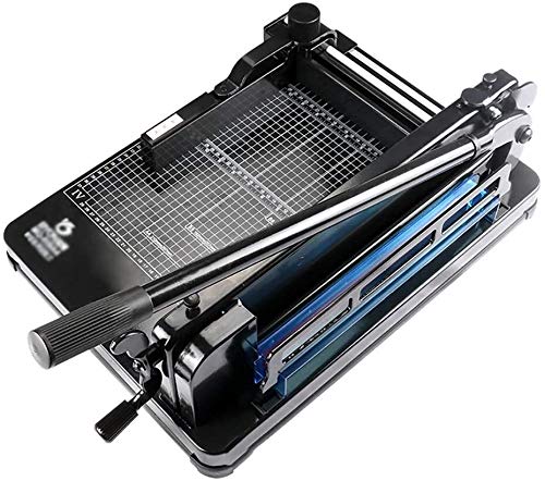 Heavy Duty 300MM Guillotine Paper Cutter - Professional Industrial Paper Trimmer with 400 Sheets Capacity for A4 to B7 Size | Perfect for Office, School, Crafting & Document Cutting (Black)