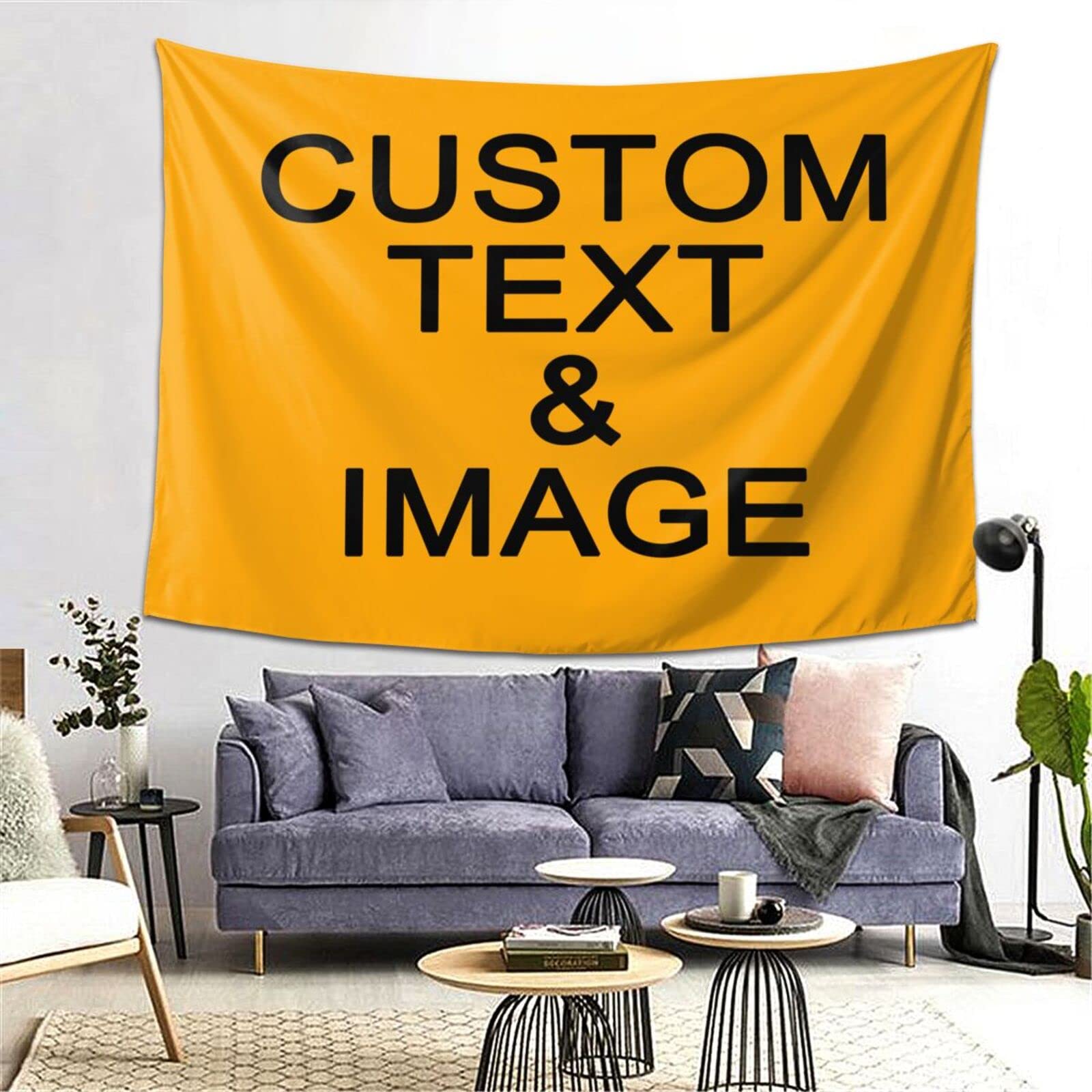 Custom Personalized Funny Tapestry Wall Hanging - 80x60 Inch Unique Gift for Family, Friends, Pets - Perfect for Christmas, Halloween, Birthday, Wedding Decor - Great for Bedroom, Living Room, Dorm Room Aesthetic Decorations