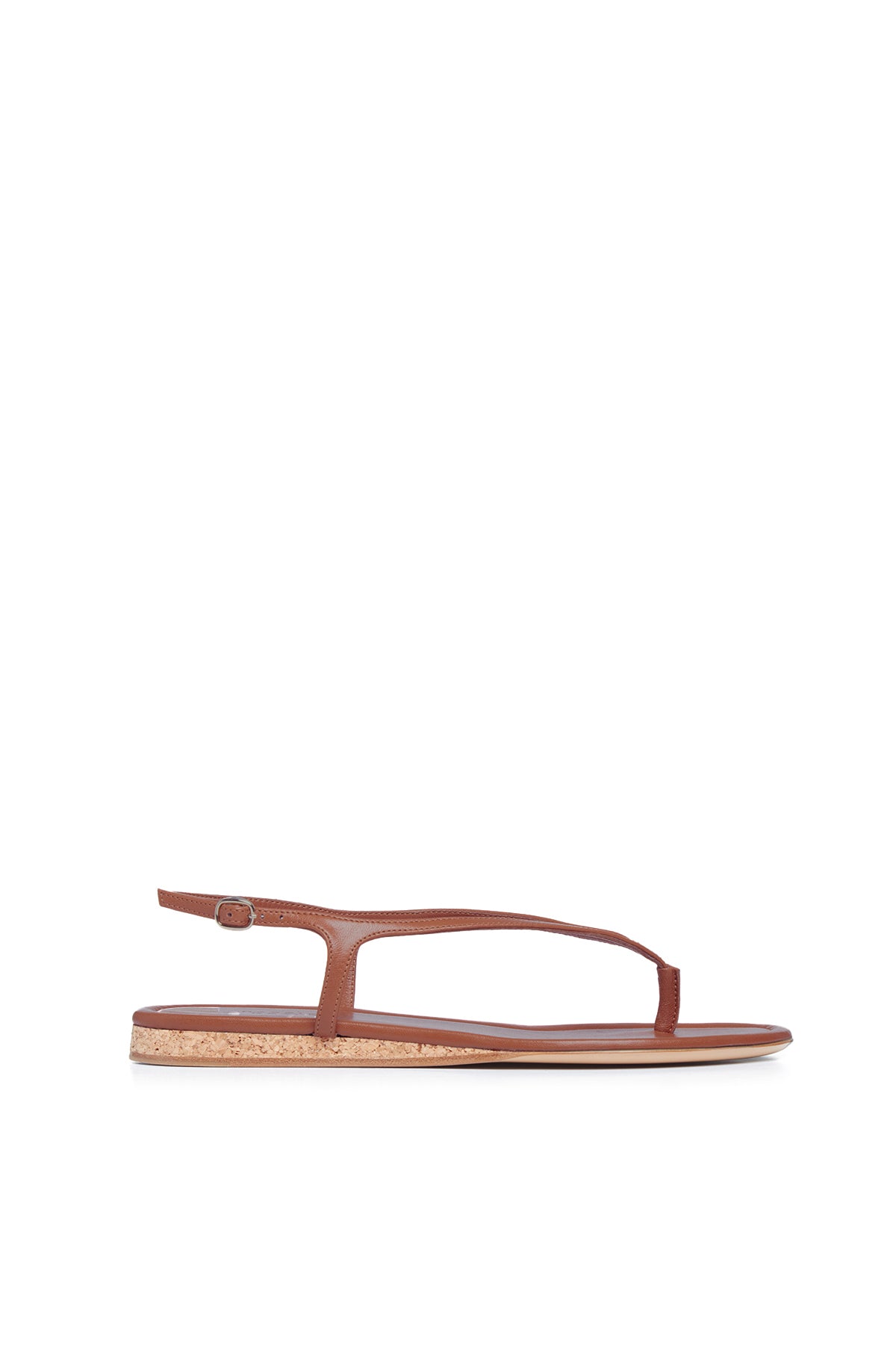 Gia Flat Sandal Women's Leather Shoes - Cognac Nappa Leather Comfortable Slip-On Sandals for Casual Wear & Summer Outfits