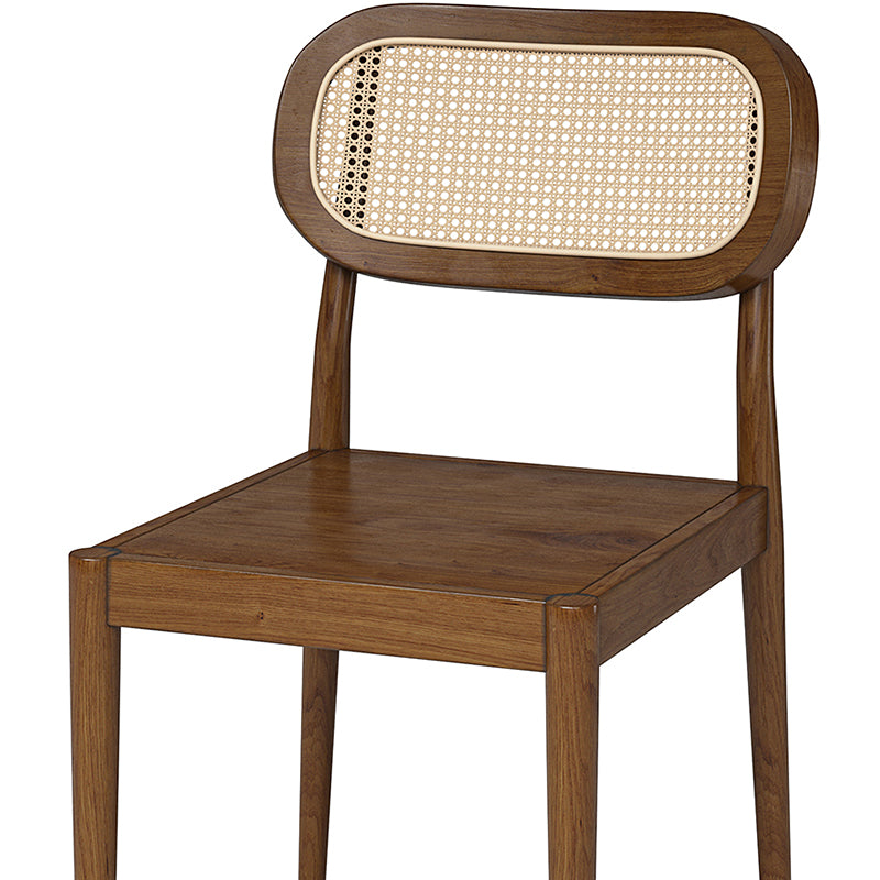 Konstantin Modern Solid Wood Dining Chairs with Rattan Backrest - Set of 2 - Perfect for Kitchen, Dining Room, and Breakfast Nook - Eco-Friendly Home Furniture