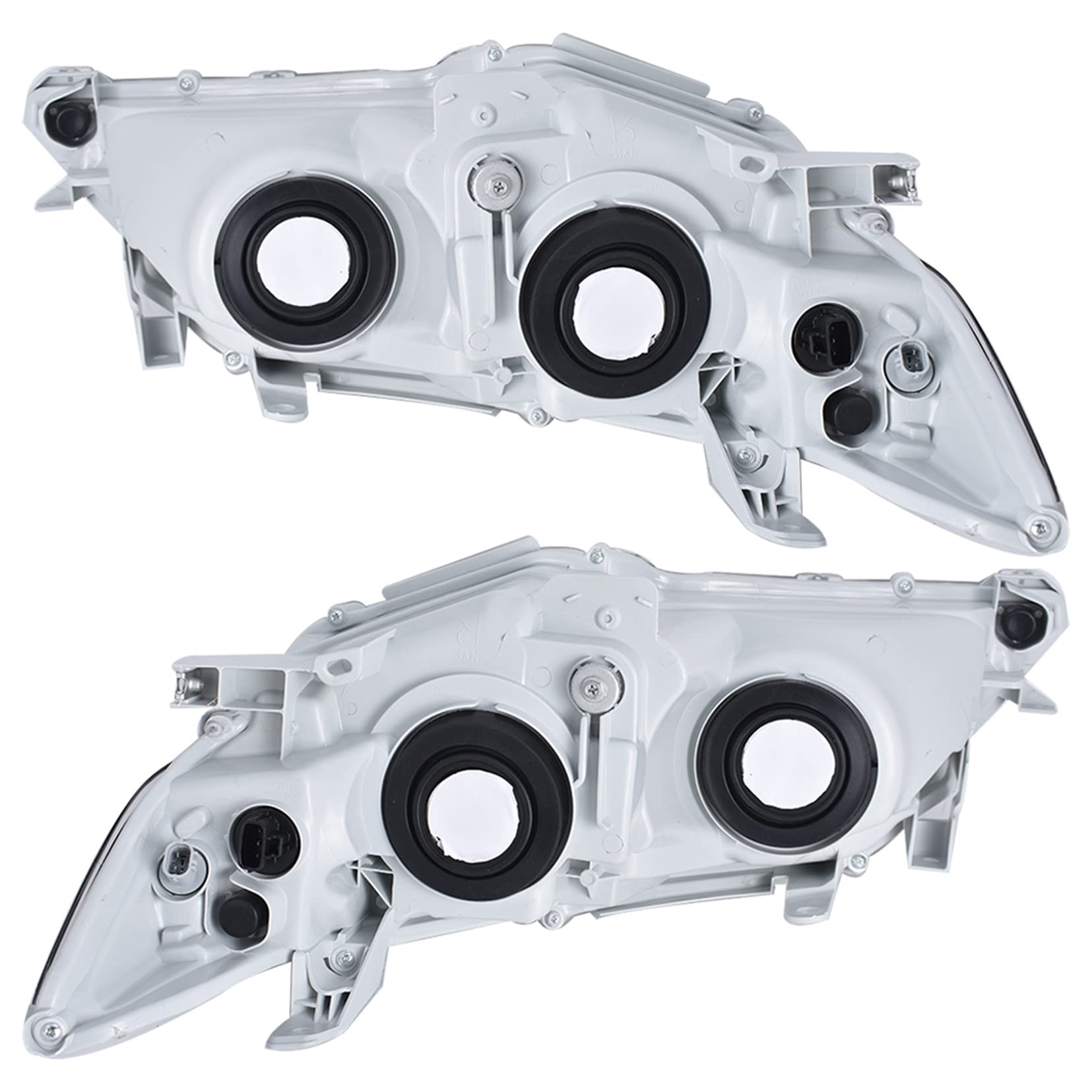 2012-2014 Toyota Camry SE Left & Right Headlight Assembly - Black Housing, Clear Lens Replacement Headlamps | Perfect for Night Driving & Enhanced Visibility