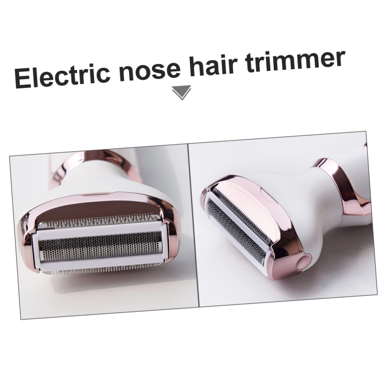 FOMIYES 4-in-1 Electric Nose Hair Trimmer with Serrated Blades - USB Rechargeable Eyebrow & Sideburn Groomer - Compact Travel Size White - Perfect for Men's Grooming, Travel & Personal Care