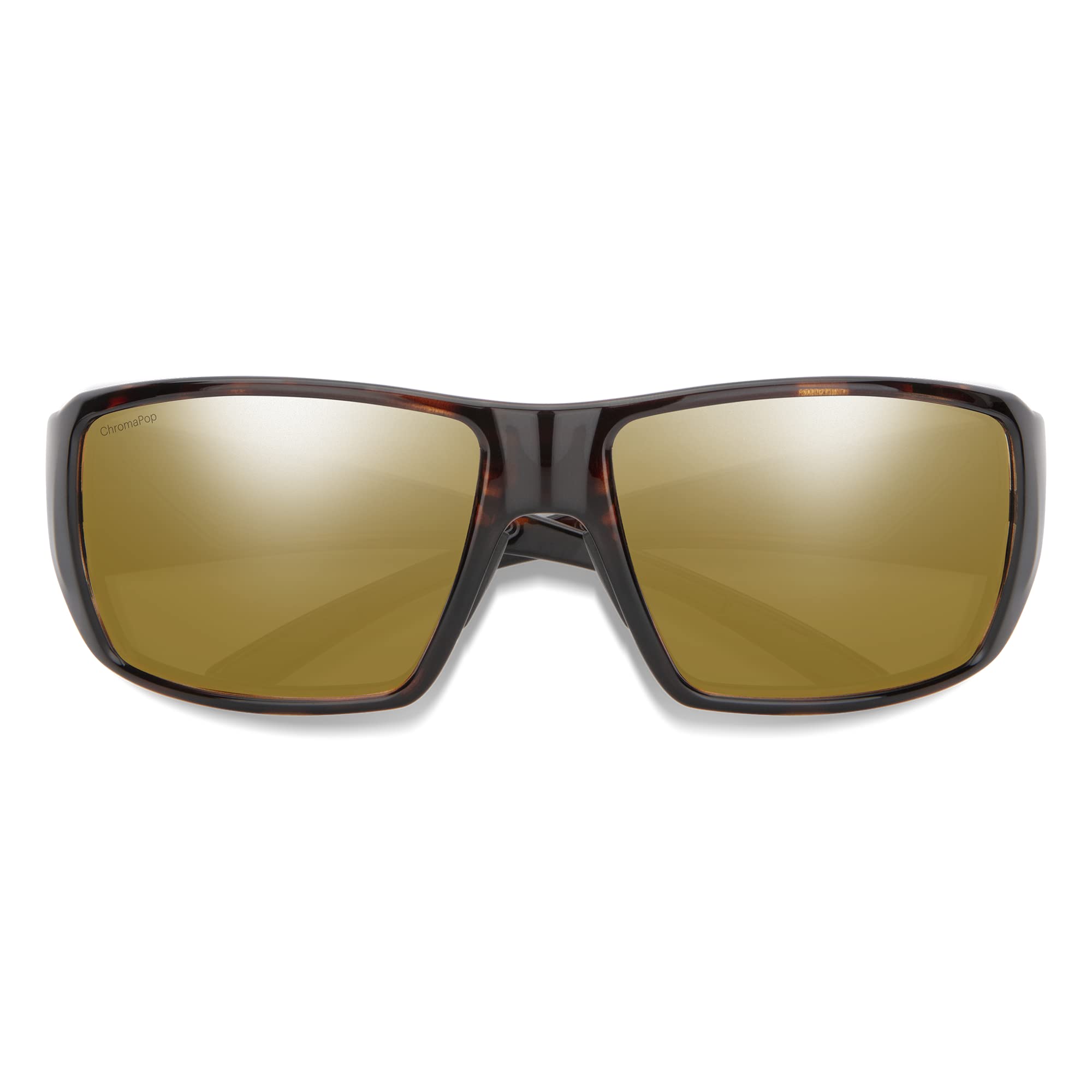 SMITH Guide’s Choice Polarized Sports Sunglasses for Men & Women - Tortoise Frame with Bronze ChromaPop Glass Mirror Lenses - Perfect for Biking, Running, Fishing, Hiking & Outdoor Activities