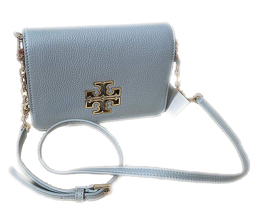 Tory Burch Women's Britten Combo Crossbody Bag in Seltzer - Stylish Leather Shoulder Purse for Everyday Use, Work & Travel