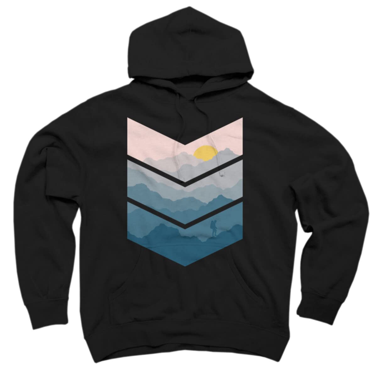 Design By Humans Unisex Hiking Pullover Hoodie - Comfortable Outdoor Adventure Sweatshirt for Men & Women - Perfect for Camping, Trail Hiking and Casual Wear