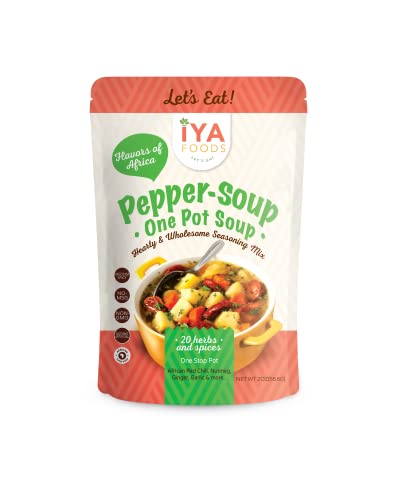 Iya Foods Authentic Pepper Soup Seasoning 2oz - All Natural, No Preservatives, No Additives, No MSG, No Artificial Colors | Perfect for Nigerian Cuisine, Soups, Stews & African Dishes