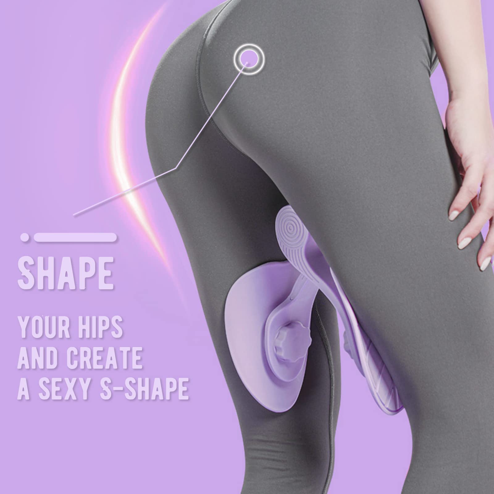Homimanor Thigh Master Exerciser - Hip & Inner Thigh Toner with Figure 8 Resistance Band for Legs & Arms - Pelvic Floor Muscle Trainer for Women - Perfect for Home Workouts, Yoga & Kegel Exercises