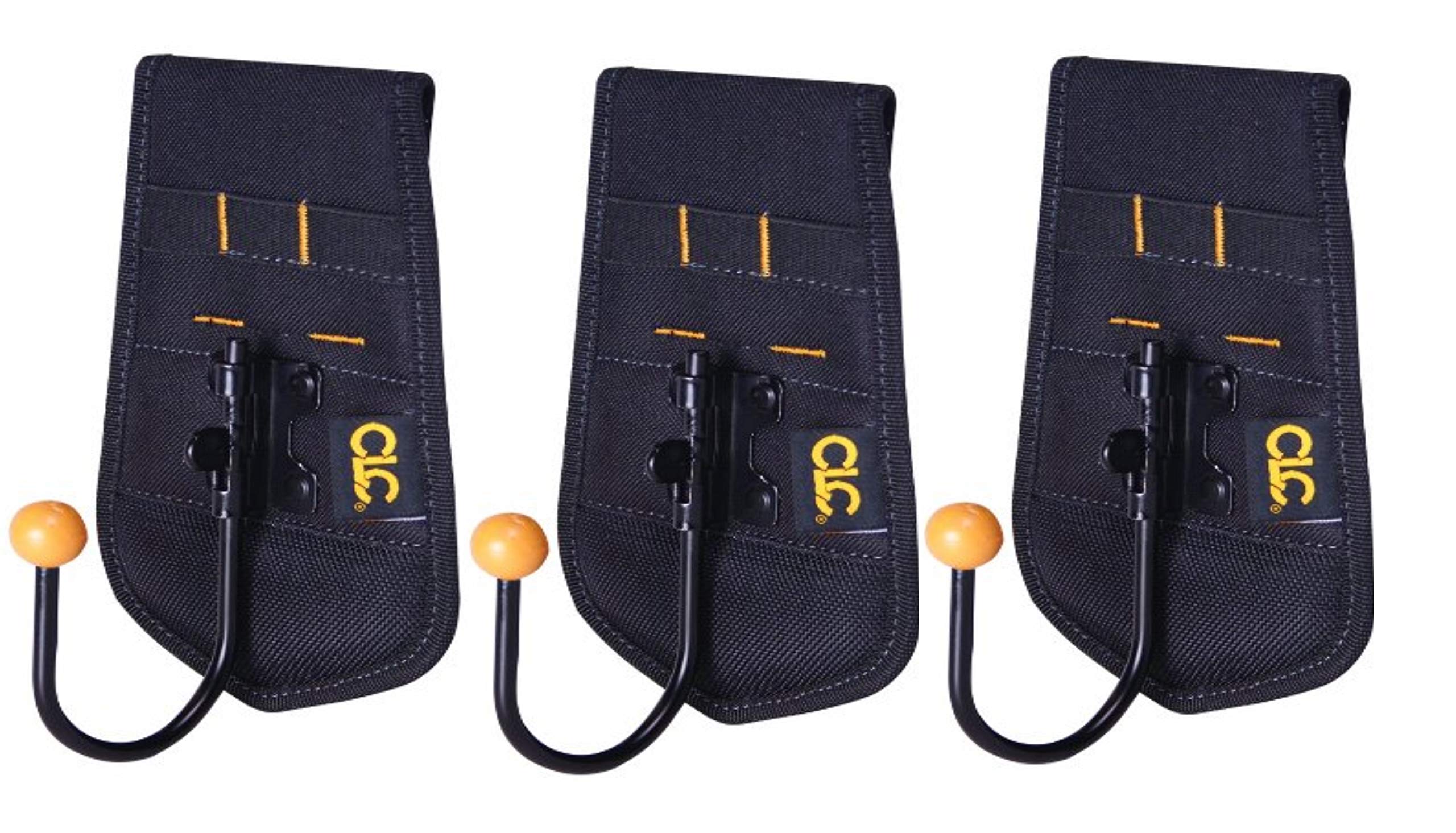 CLC Custom Leathercraft 5024 Cordless Drill Hook 3-Pack - Heavy Duty Tool Belt Accessories for Electricians & Carpenters - Perfect for Job Sites & DIY Projects