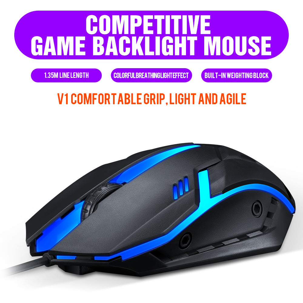 Ergonomic USB 2.0 Wired Optical Mouse - Slim Design for Home Office, Business, Gaming & Desktop Computers - Compatible with PC/Laptop/Mac - Perfect for Work, Study & Online Meetings