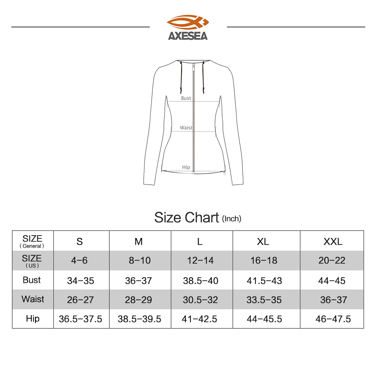Axesea UPF 50+ Long Sleeve Rash Guard Hoodie - Sun Protective Swim Shirt for Men & Women - Perfect for Surfing, Swimming, Beach & Outdoor Water Sports