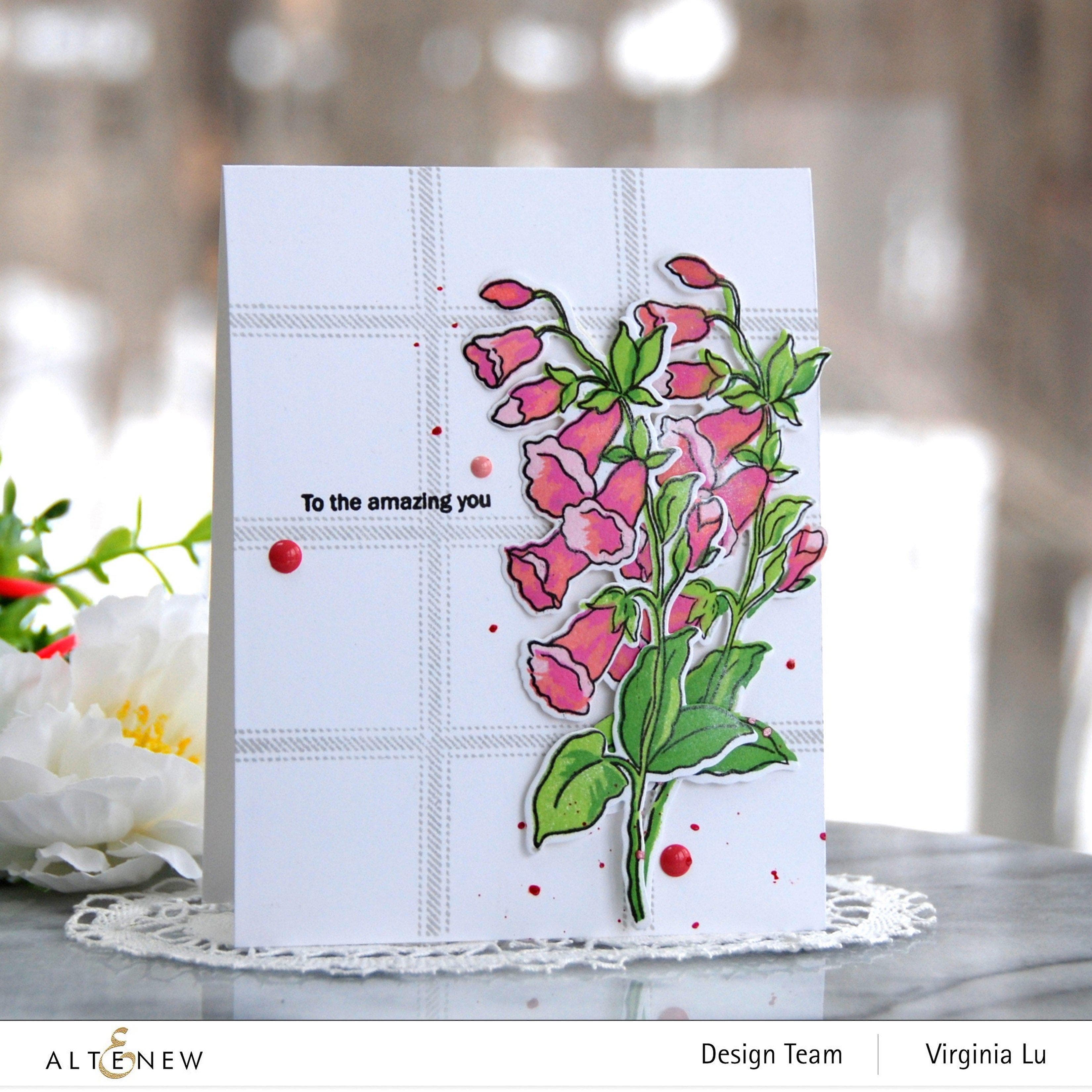 Canterbury Bells Layering Stamp & Die Set for Card Making - DIY Floral Scrapbooking Supplies for Handmade Greeting Cards & Wedding Invitations