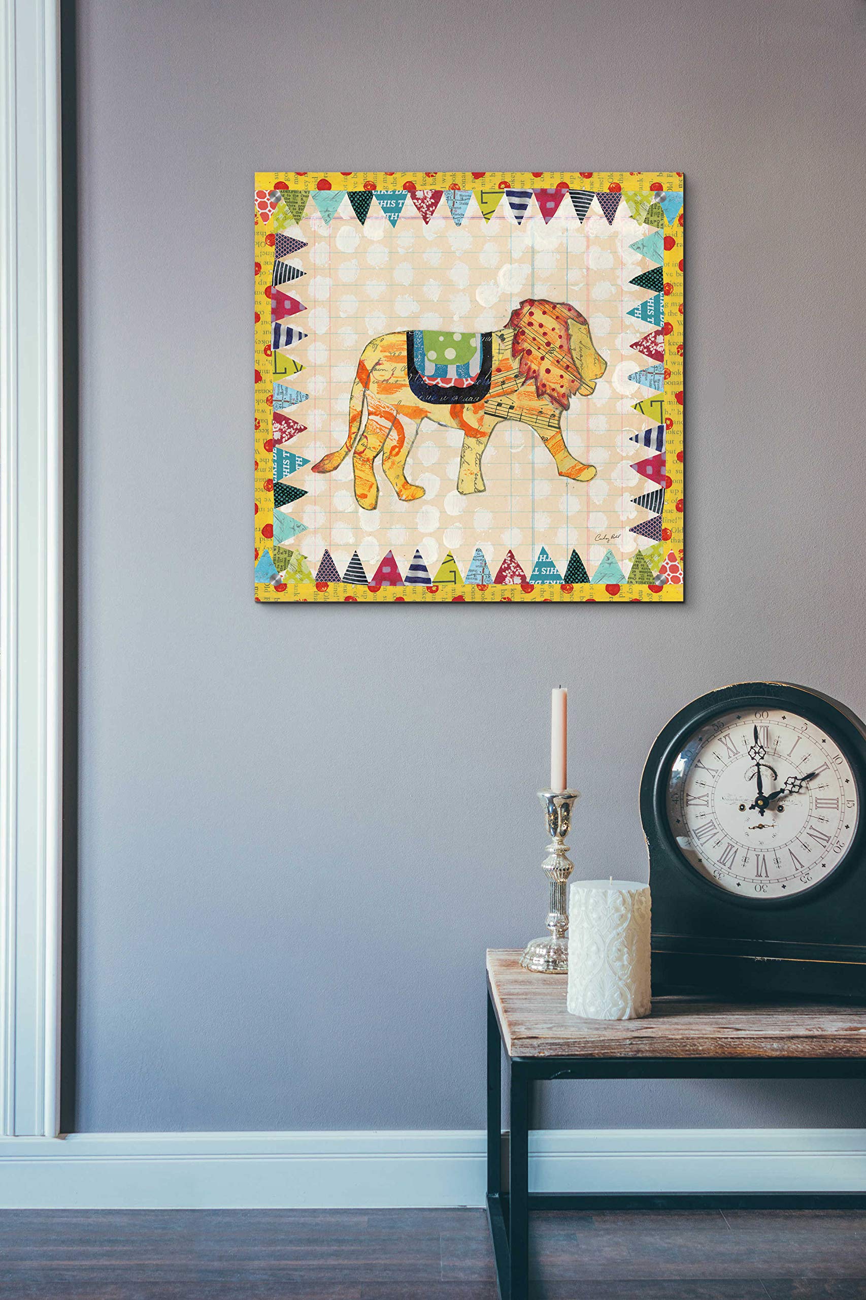 Circus Fun IV by Courtney Prahl - Vibrant 24x24 Inch Acrylic Glass Wall Art - Perfect for Living Room, Bedroom & Office Decor