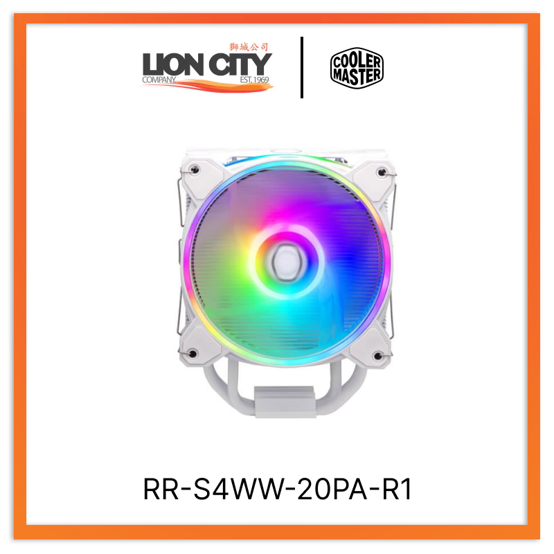 Cooler Master Hyper 212 Halo White CPU Air Cooler - Premium RGB Lighting, Efficient Cooling for Intel/AMD, Quiet 120mm Fan - Perfect for Gaming PCs & Workstations (2-Year Warranty)