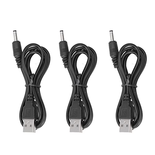 3-Pack DC Charging Cable, 3.5x1.35mm USB Power Cord 5V - Compatible with USB 2.0/3.0 for Fans, Phones, Speakers - Fast Charging & Durable for Home, Office, Travel Use