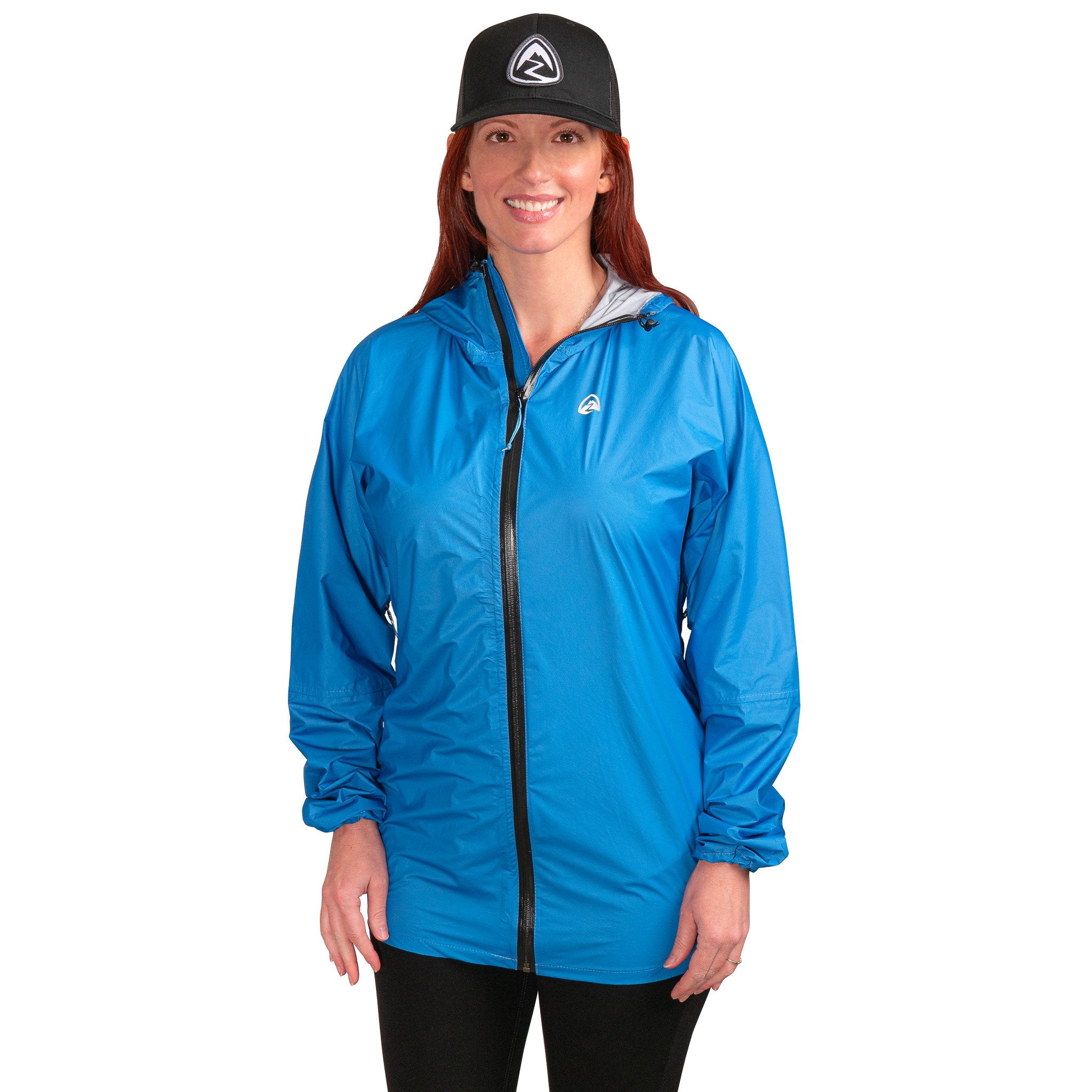 Vertice Women's Waterproof Rain Jacket - Lightweight Windproof Hooded Jacket for Outdoor Hiking & Commuting - Azure Blue - XL
