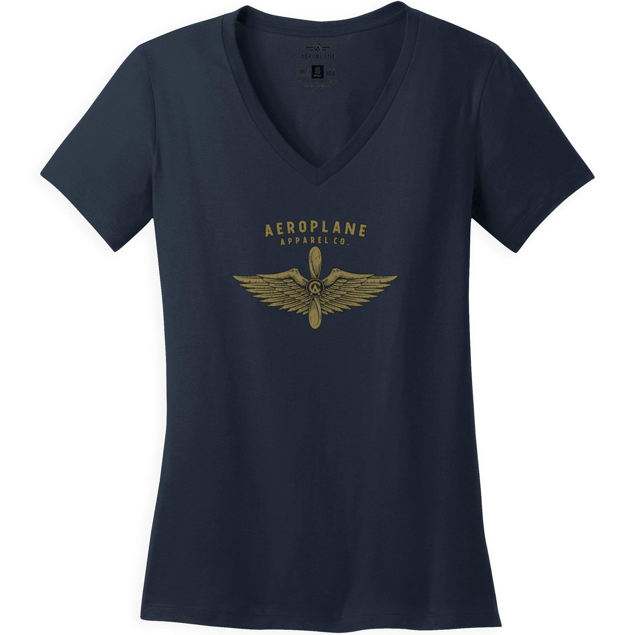 Wings Ladies T-Shirt by Aeroplane Apparel Co | Soft Cotton Women's Graphic Tee | Perfect for Casual Wear, Travel & Aviation Enthusiasts