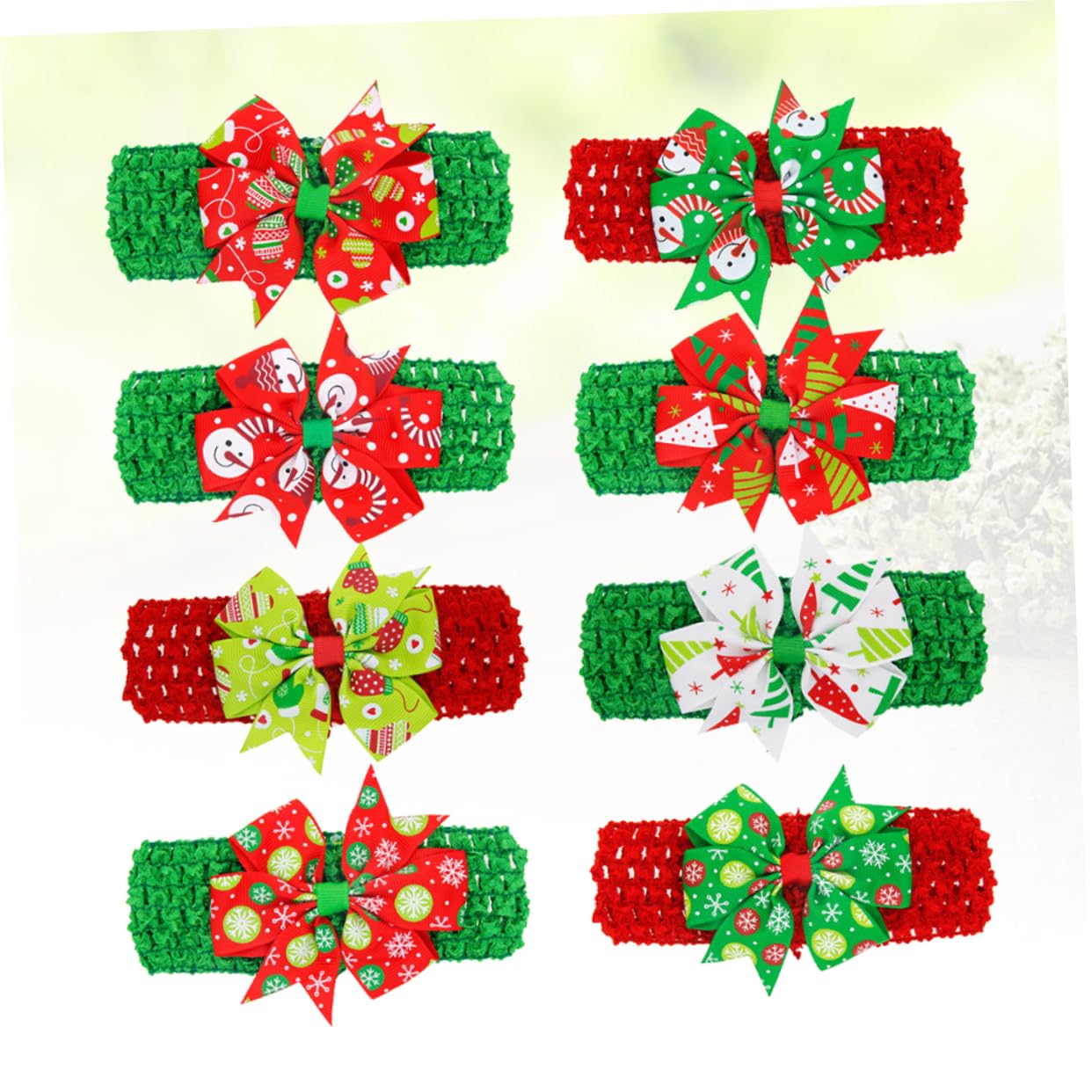 24 Pcs Kids Hair Bows & Headbands - Cute Hair Accessories for Girls, Christmas Party Favors, Birthday Gifts - Perfect for Holidays, School & Special Occasions