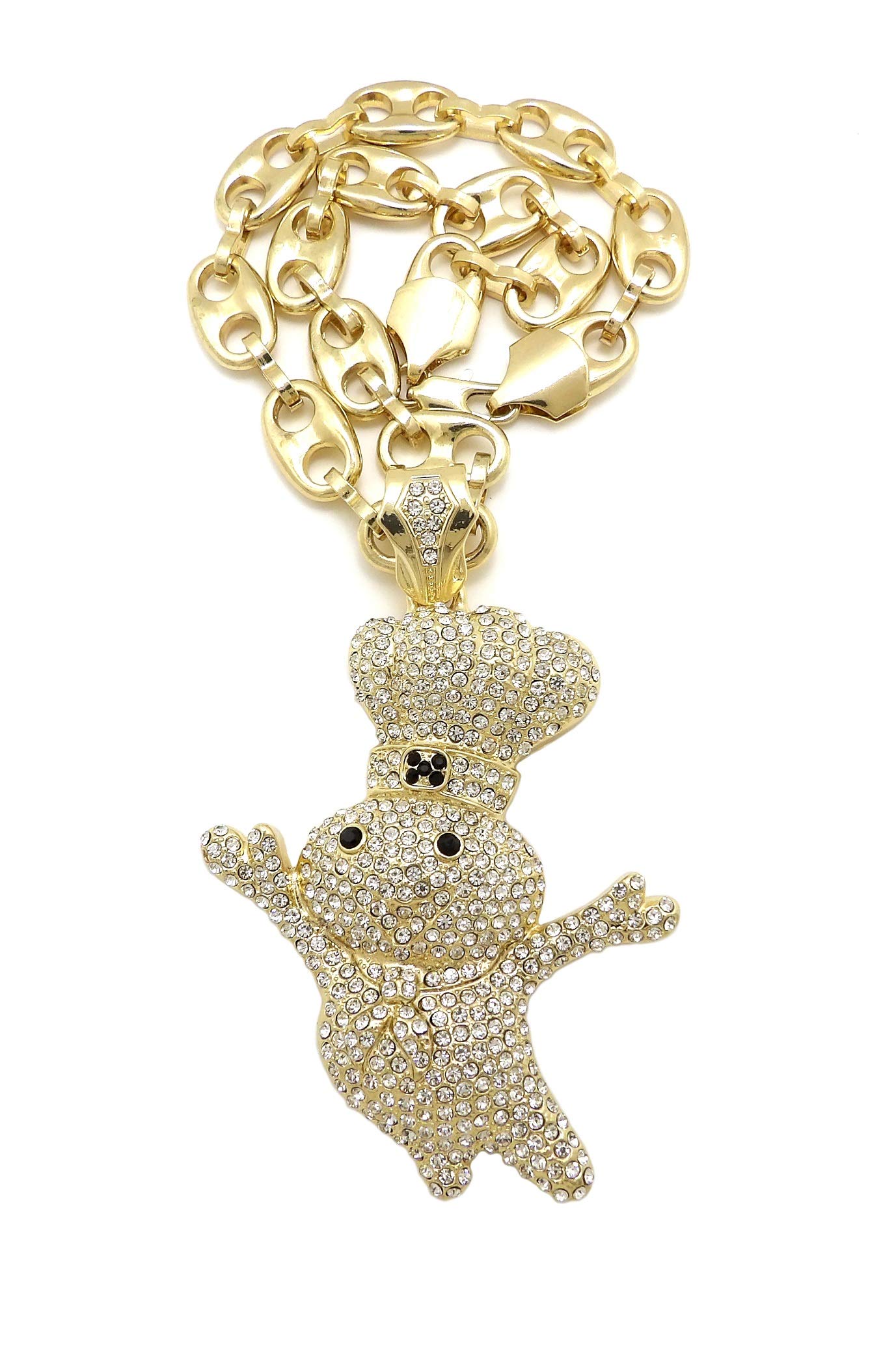 SJ ICED Out Doughboy Pendant & 20