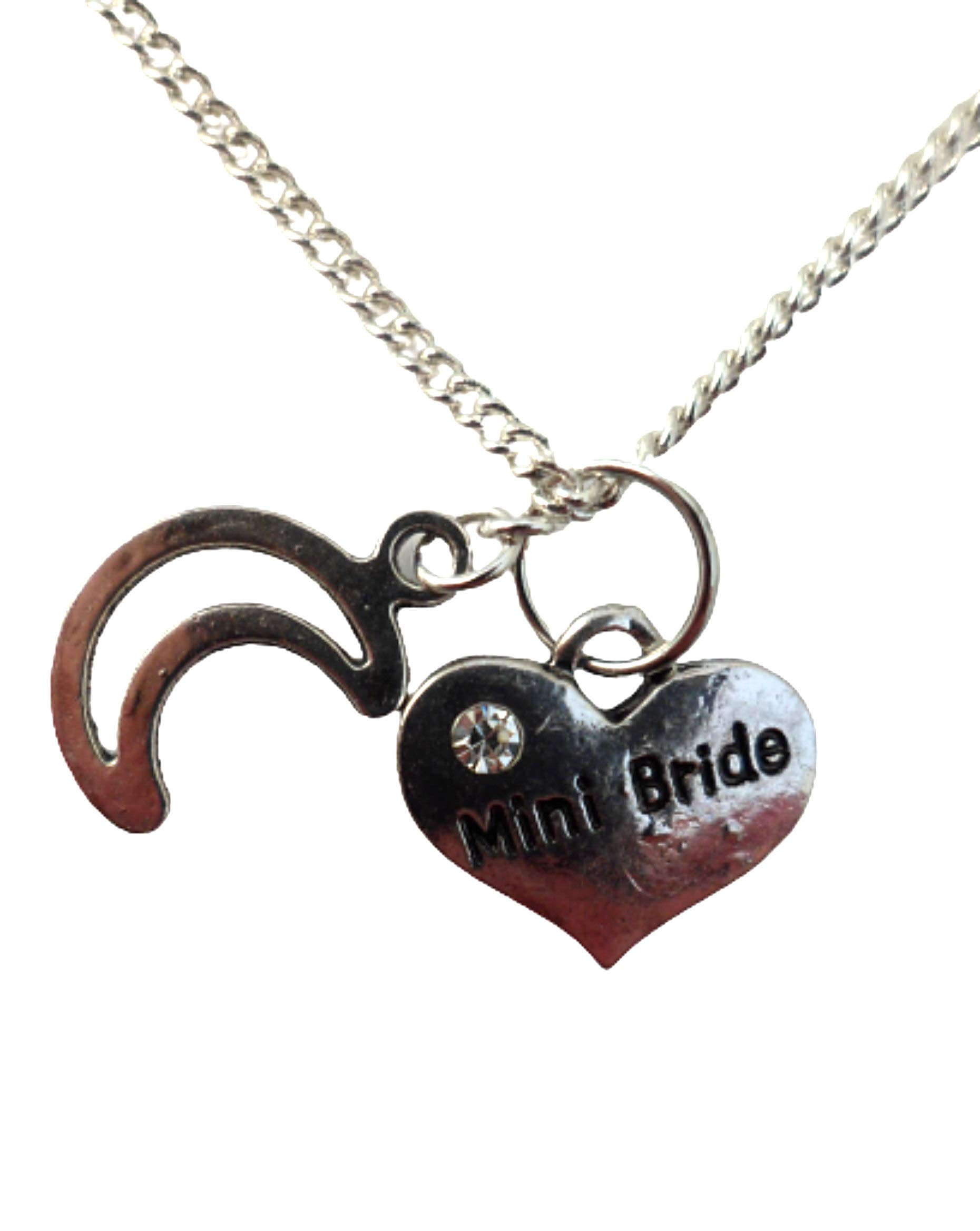 Silver Plated Heart Moon Necklace - Perfect for Bridal & Gifting