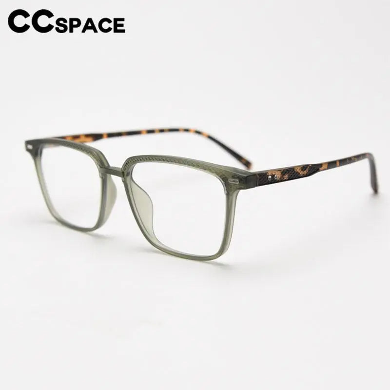 CCspace Unisex Full Rim Square TR90 Titanium Eyeglasses Frame 56902 - Lightweight & Durable for Work, Reading & Everyday Wear