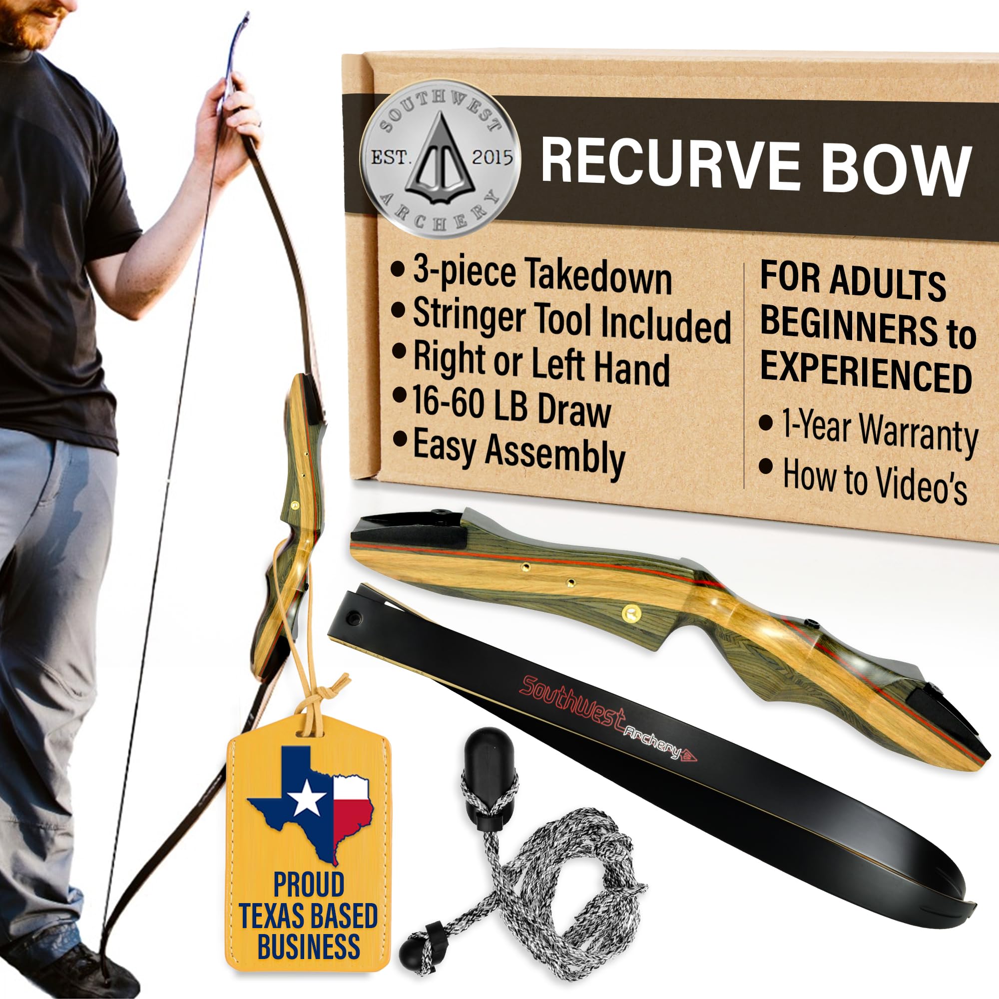 Spyder Takedown Recurve Bow 62