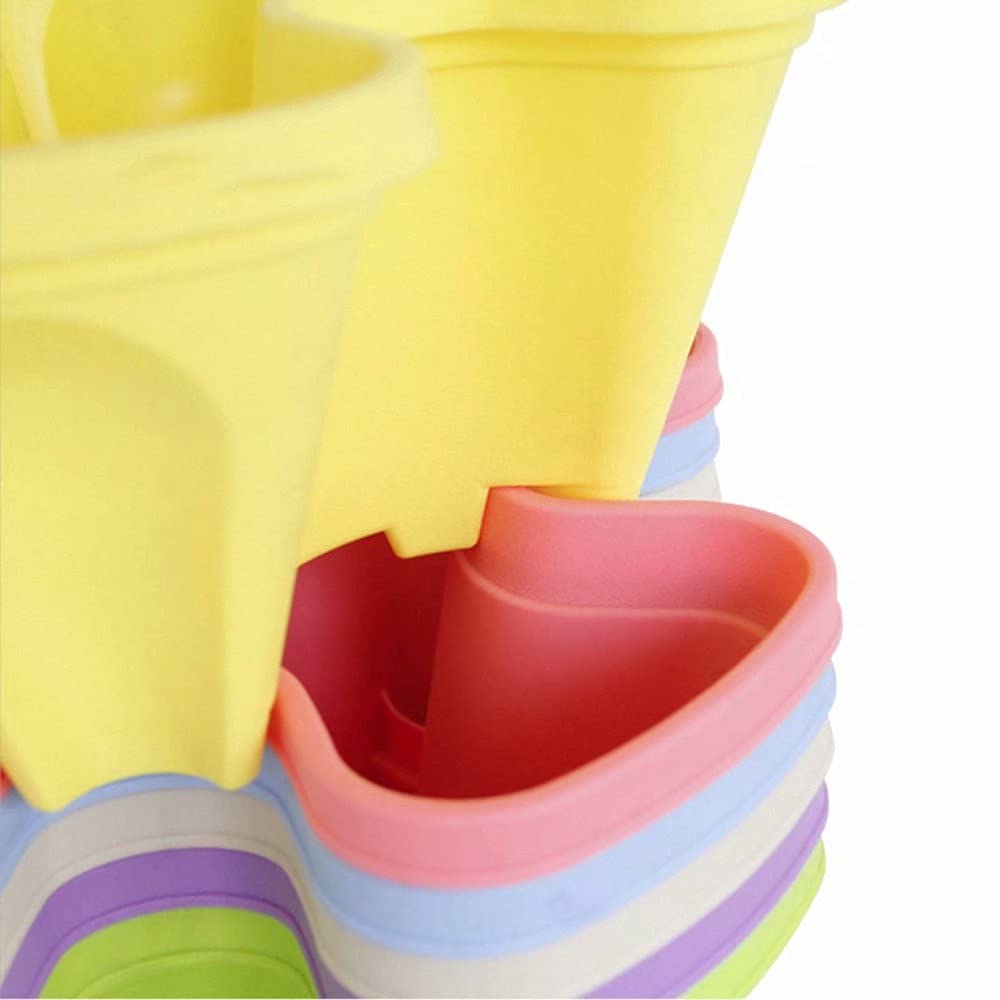 Stackable Strawberry & Herb Garden Planter - Vertical Gardening Pots for Indoor/Outdoor Use - BPA Free 4-Petal Design (Pink) - Perfect for Small Spaces, Balconies & Kitchen Windowsills