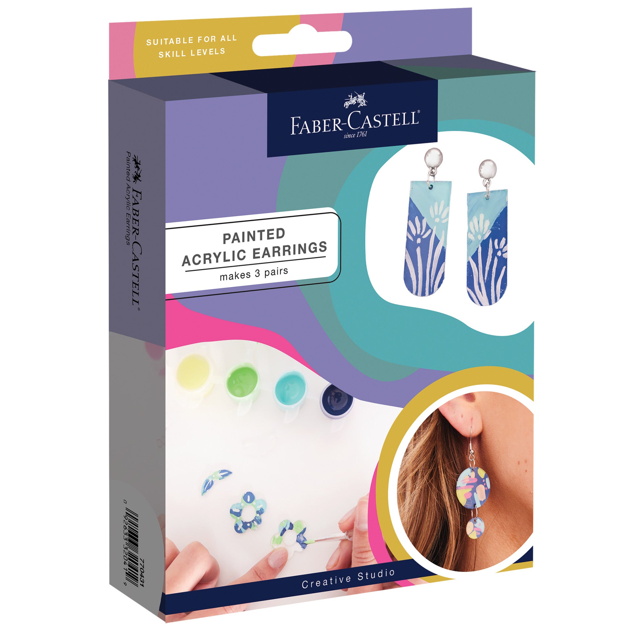 Handmade Painted Acrylic Earrings for Women - Lightweight Dangle Drop Earrings #770431 - Perfect for Parties, Weddings & Everyday Wear