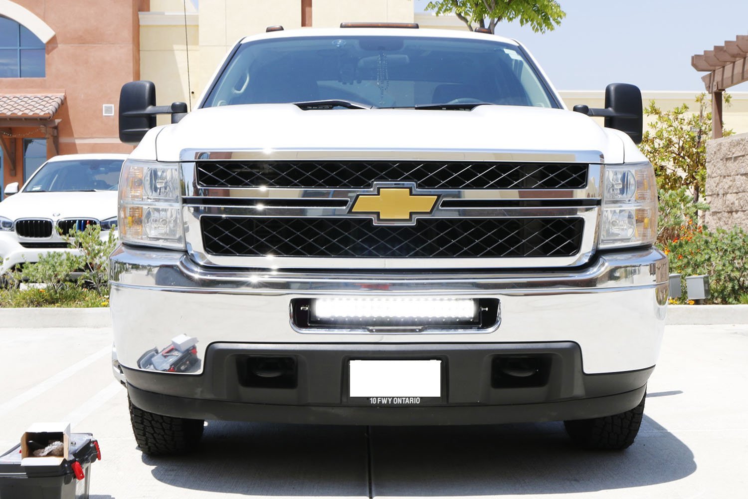 120W 20 LED Light Bar with Mounting Bracket & Wiring Kit - Compatible with 2011-2014 Chevy Silverado 2500/3500HD - Off-Road, Truck, ATV, Jeep Lighting for Night Driving & Outdoor Adventures