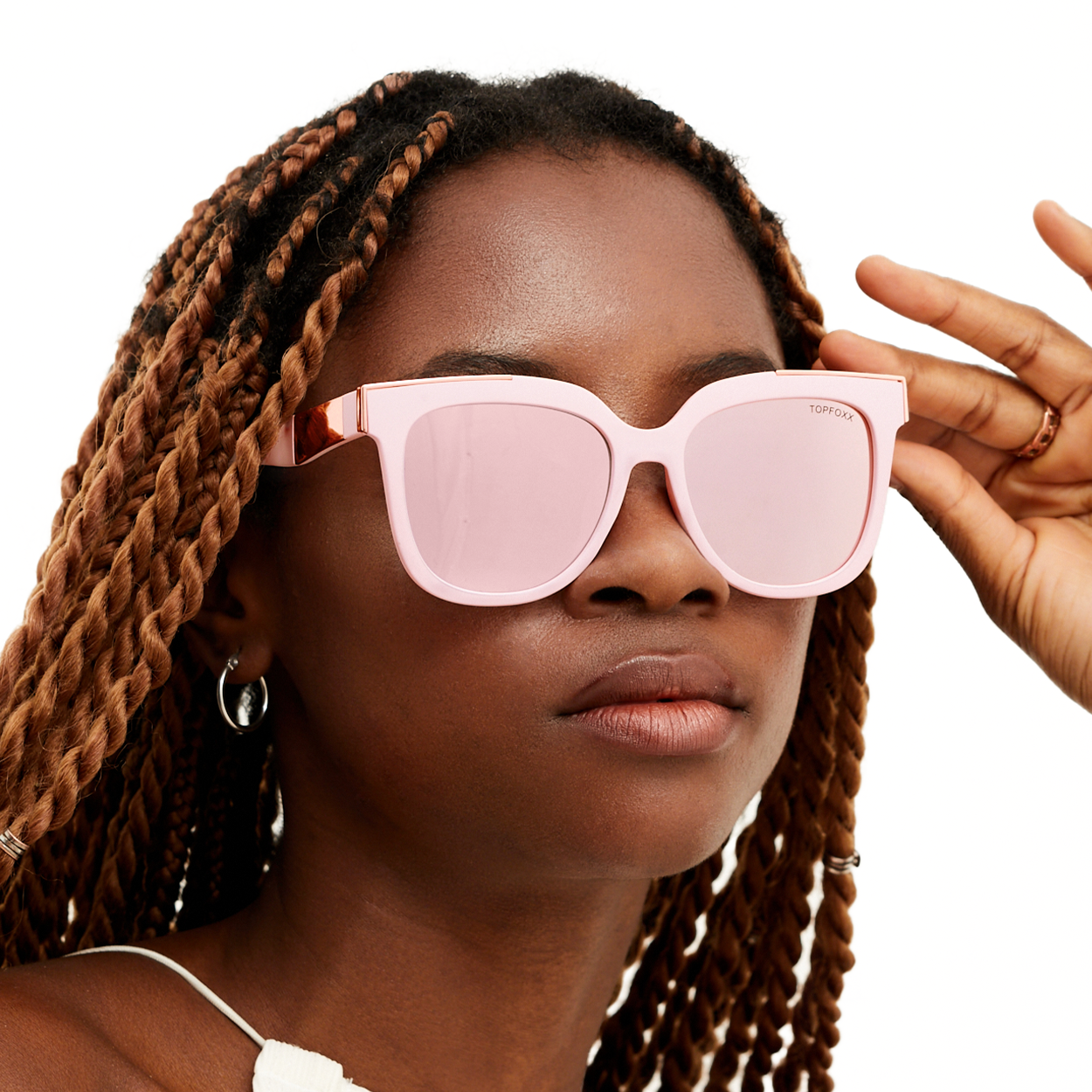 Coco Rose Gold Frame & Lens Wayfarer Sunglasses for Women - Stylish UV Protection Shades for Beach, Driving, and Outdoor Fashion