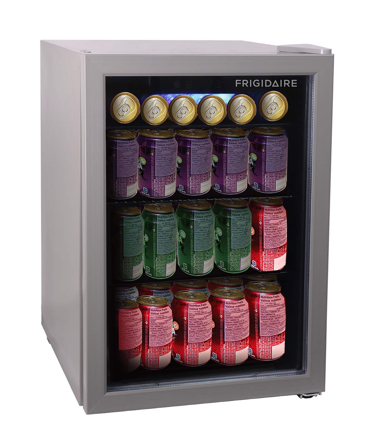 Frigidaire EFMIS9000AMZ 74L Compact Beverage Refrigerator with Glass Door - Digital Temperature Control, Holds 88 Cans or 25 Bottles (19.29