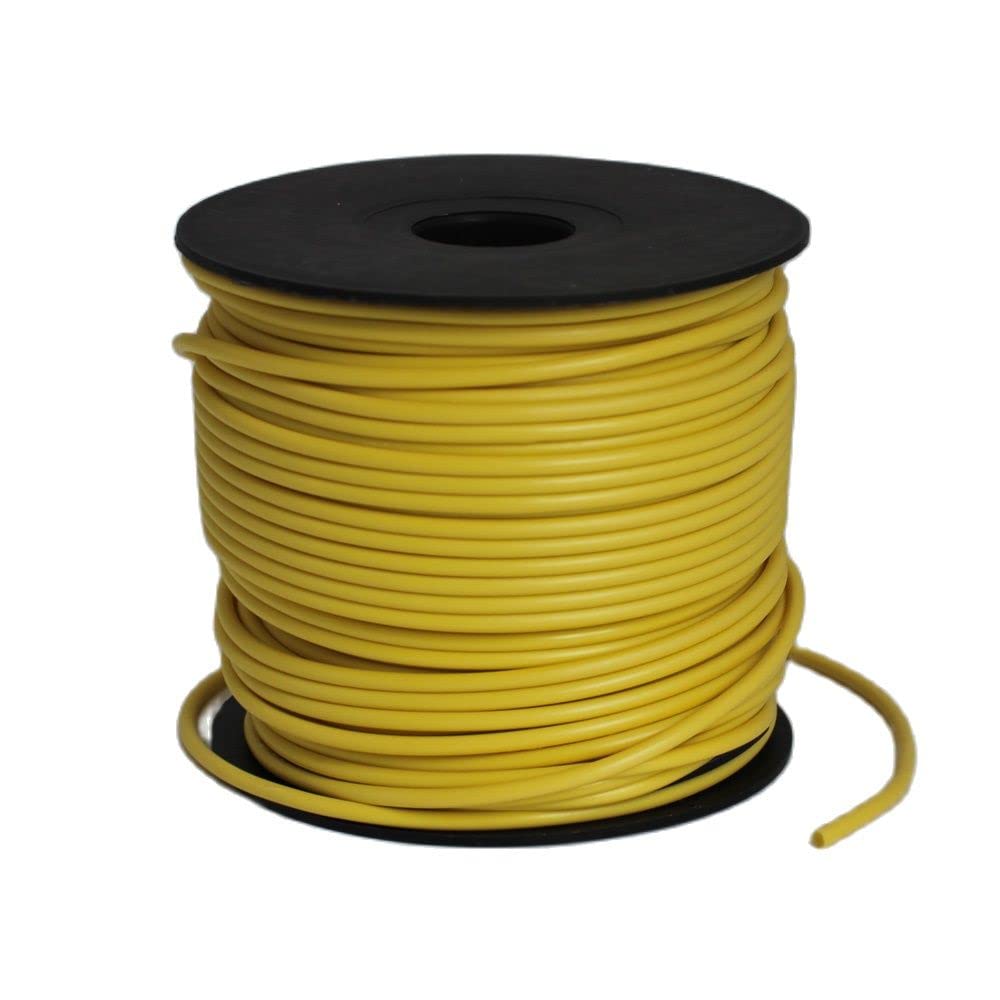 100m PVC Vinyl Welding Cable - Soft Ground Welding Rod for PVC in White, Gray, Orange, Red, Yellow, Blue (Color: PVC Yellow 100m) - Ideal for Electrical Repairs, DIY Projects, and Industrial Applications